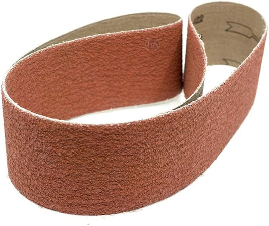 Benchmark Abrasives 2" x 36" Ceramic Sharpening Sanding Belts for Grinding Deburring Polishing Rust Removal on Metal, Stainless Steel, and Carbon Steel, Use with Belt Disc Sander (6 Pack) - 80 Grit