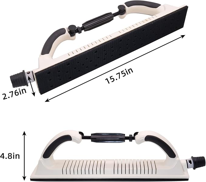 2-3/4" x 15-3/4" Sanding File Block, Adjustable Radius Flex Longboard Hand Sanding Block with Hook & Loop Backing, Dust Free Longboard Sander for Auto Body Ship Wood Grinding