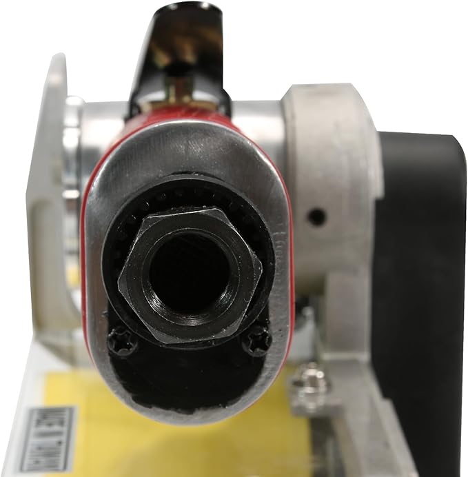 2-3/8" x 10-1/4"Air Belt Sander with 10pcs 60 x 280mm Sanding Belts(60#,120#）, Pneumatic Metal Wire Drawing Sander Good for Deburring, Sanding and Finishing