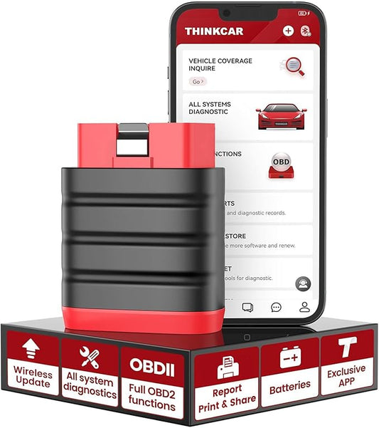 THINKCAR Thinkdiag Mini Bluetooth OBD2 Scanner, OEM Full System Diagnostic Scan Tool for iOS and Android, Check Engine Light Fault Car Code Reader