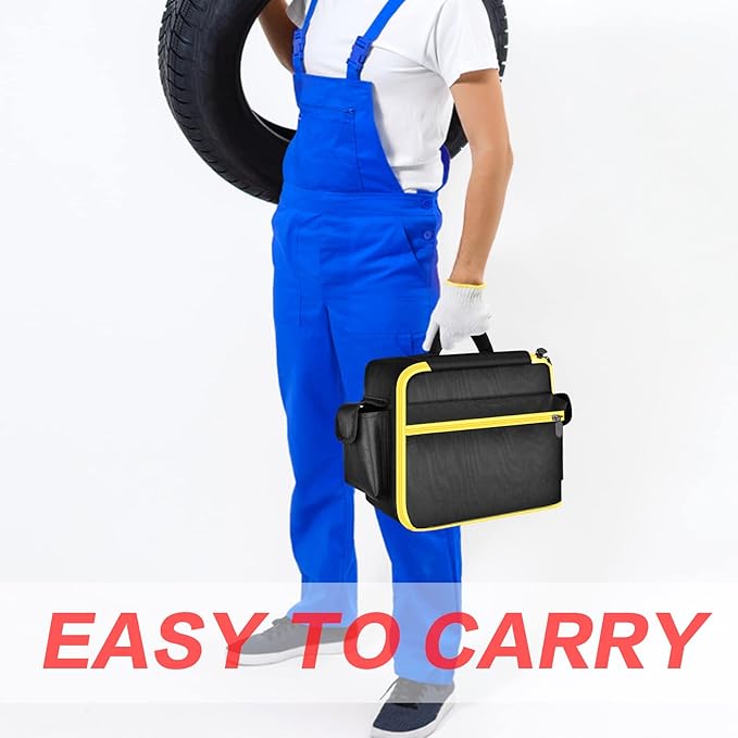 Air Compressor Bag Case Compatible with DEWALT 20V MAX Tire Inflator DCC020IB, Cordless Tools Storage Holder Organizer with Pocket for Battery Pack and Charging Kit (Box Only)