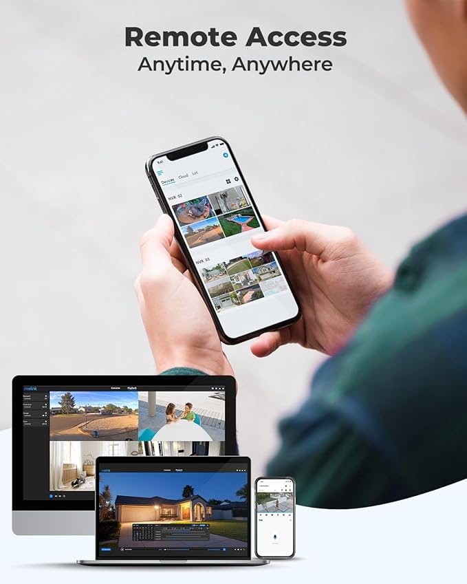 REOLINK 8CH Network Video Recorder for Home Security Camera System,Only Work with 16MP/12MP/4K/8MP/5MP/4MP The Same Brand PoE IP Cam,24/7 Recording to Pre-Installed 2TB Hard Drive,RLN8-410