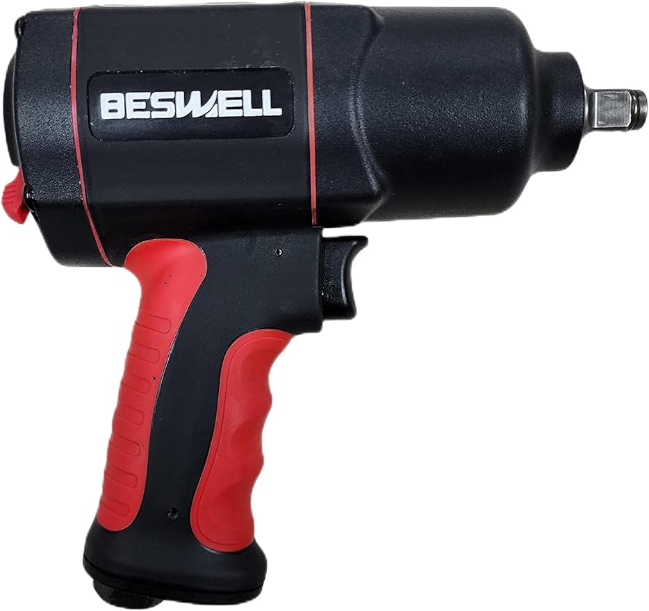 BESWELL® 1/2-Inch Air Impact Wrench with Up to Real 1180 Foot-Pounds Max Loosen Torque Output