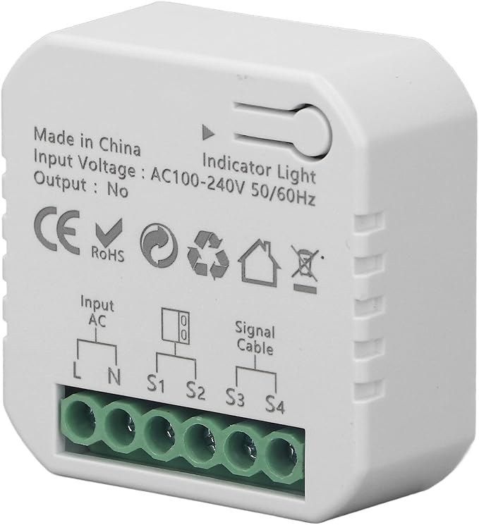 Garage Door Opener, Smart Garage Door Controller with APP Remote Control, Real Time Monitoring, and Time Setting Function for Zigbee, Gate Openers (US Plug)