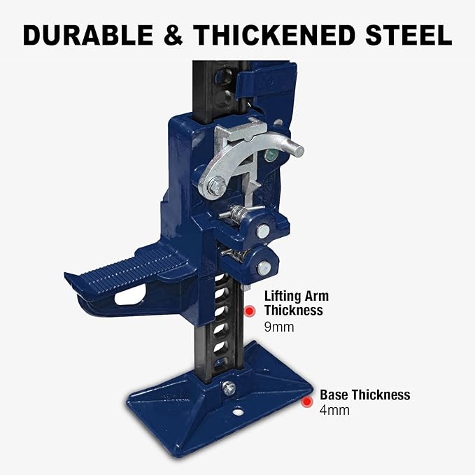 BIG RED ATR6501UR Torin 48" Ratcheting Off Road Utility Farm Jack: 3 Ton (6,000 lb) Capacity, Blue