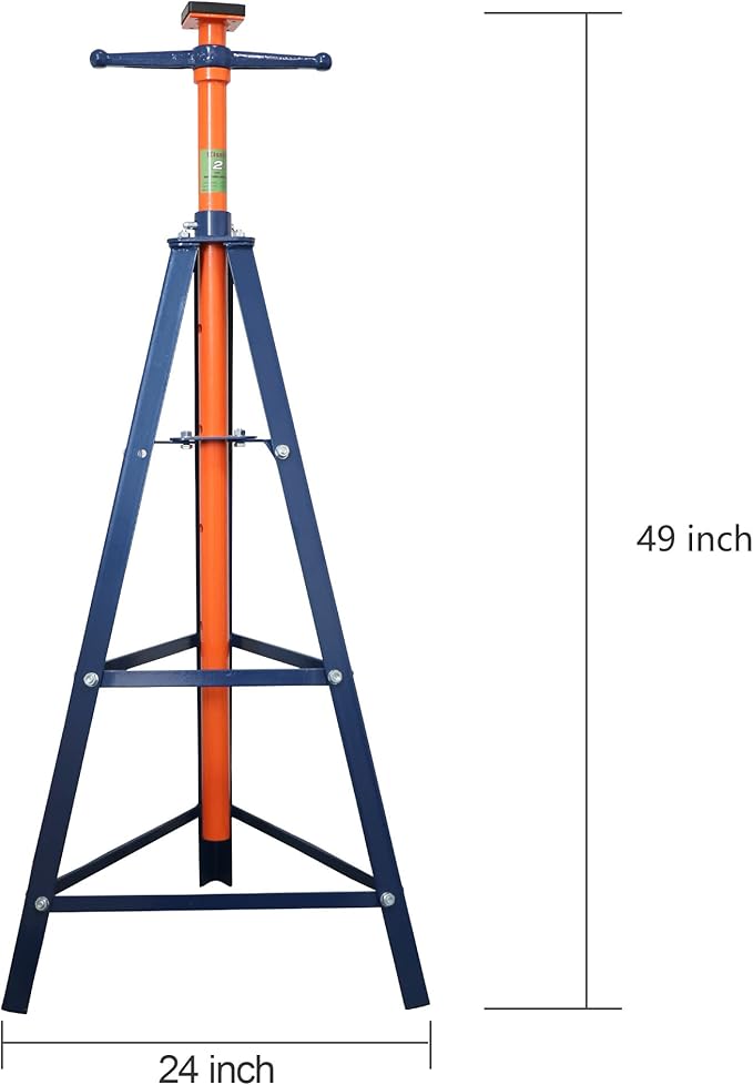 Aain 2 Ton Tripod Underhoist Support Stand, High-Lift Under Hoist Tripod Stand, 4400lb Capacity，Adjustable Height Engine Jack (ET305)