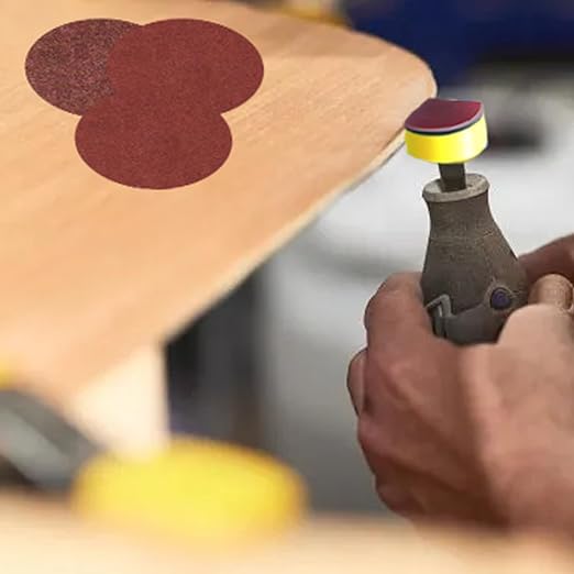 100pcs 1inch 320 Grit Hook and Loop Sandpapers Sander Disc Sanding for Drill Grinder Rotary Tools
