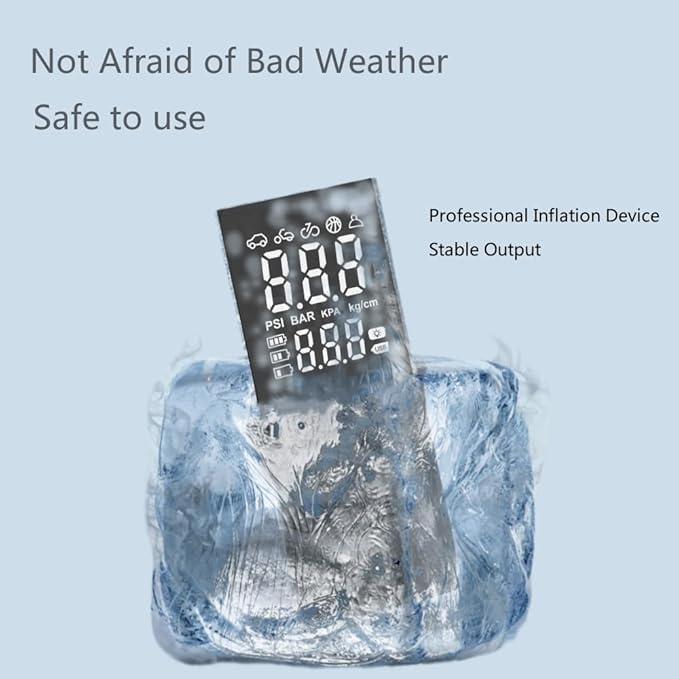 Cordless Tire Inflator Portable Electric Air Compressor, Tire Inflator Air Pump, 150 PSI Tire Pump Gauge with Digital Tire Pressure Detection for Car Tires/Motorcycle Tires/Bicycle Tires/Balls