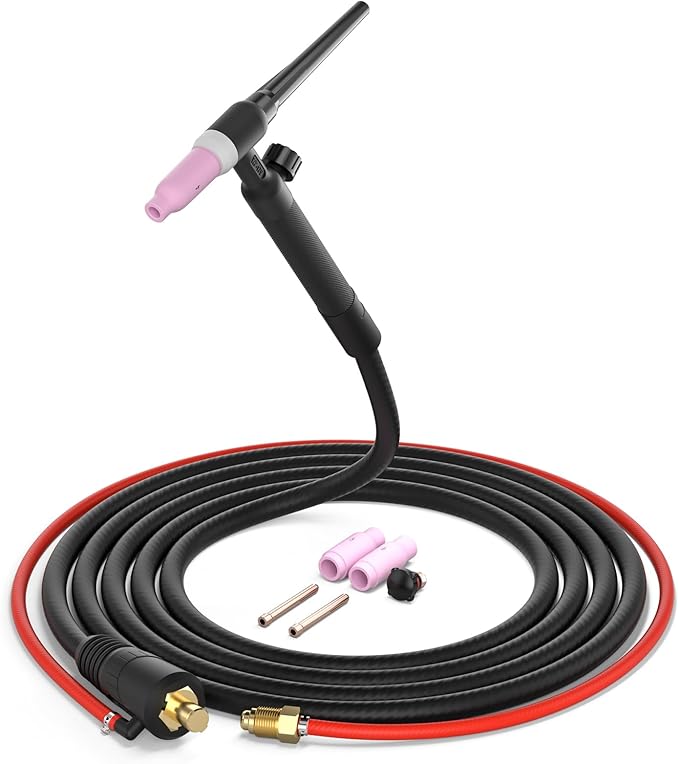 YESWELDER TIG Welding Torch WP-17V 13ft 150Amp Air Cooled Lift TIG Torch for YESWELDER MIG-205DS/MIG-250PRO Black Version MIG Welder/ARC-205DS Stick Welder