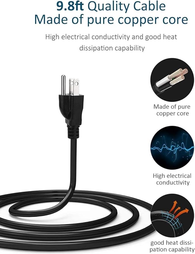 Power Strip Tower Surge Protector, SUPERDANNY Desktop Charging Station, 10 Ft Extension Cord, 9 Outlets, 4 USB Ports, 1080 Joules, 3-Prong, Grounded, Multiple Protections for Home, Office, Blue