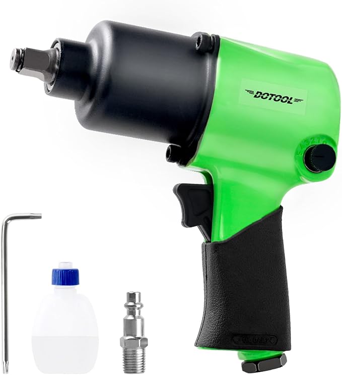 Air Impact Wrench 1/2 Inch 5-Speed Pneumatic Square Drive Heavy Duty 520ft-Lbs Max Loosening Torque Pneumatic Impact Wrench Twin Hammer Impact Gun for Automobile Repair