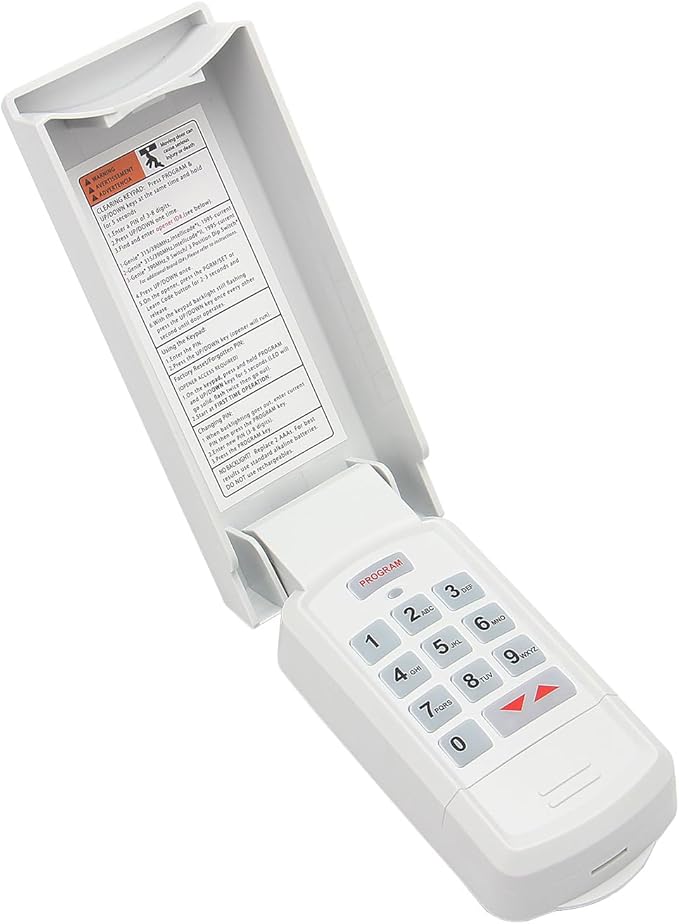 for Genie Garage Door Opener Keypad for All Genie Overhead Door Intellicode CodeDodger and DIP Switch Garage Door Openers, Wireless Keypad Keyless Entry GK-R OKP-BX, 315/390 MHz