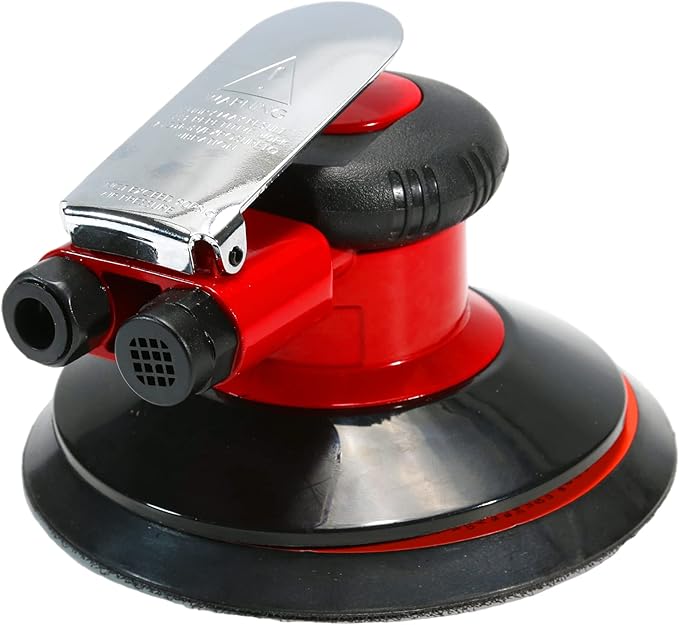 Professional 6" Air Random Orbit Palm Sander,Dual-Action Pneumatic Sander, Composite Design, Low Vibration