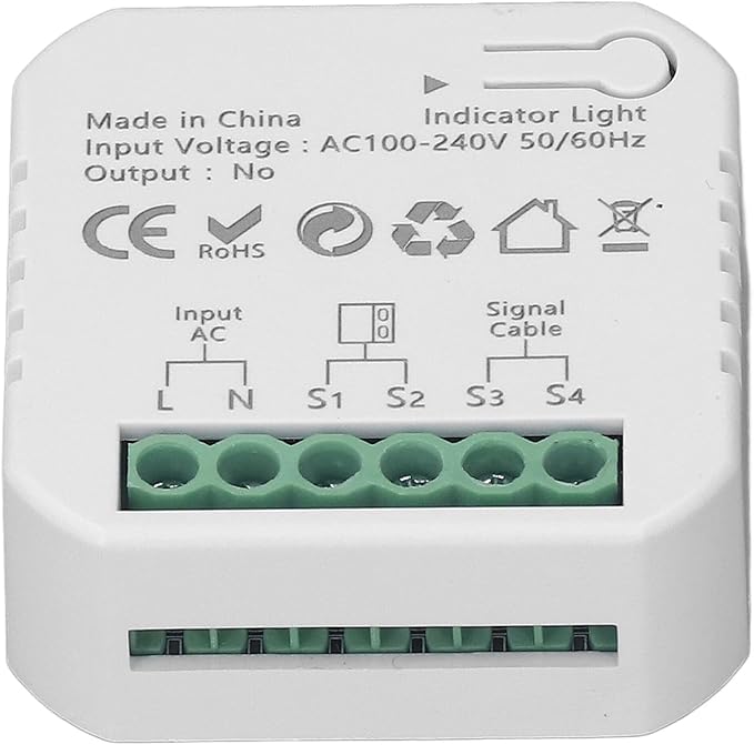 Garage Door Opener, Smart Garage Door Controller with APP Remote Control, Real Time Monitoring, and Time Setting Function for Zigbee, Gate Openers (US Plug)