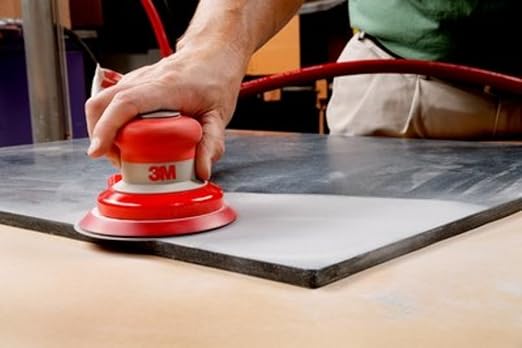 Cubitron Random Orbital Sander - Self Generated Vacuum Sander - 6” x 3/16” Diam. Orbit - Pneumatic Palm Sander - Hook and Loop Pad - For Wood, Composites, Metal - Original Series