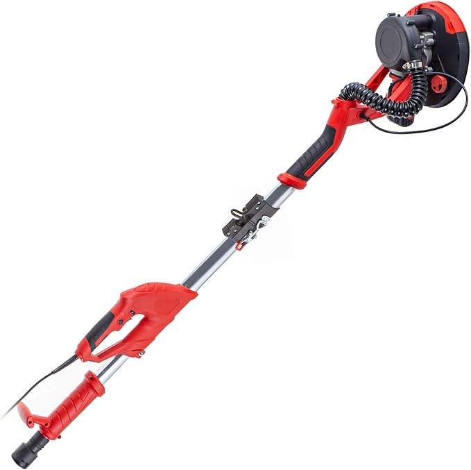 Mophorn Drywall Sander 850W Electric, Electric Sander Variable Speed 800-1750RPM, Drywall Sander Foldable Sheetrock Sander, with Telescope Handle, Vacuum Bag Drywall Sanders 6 Sand Pads