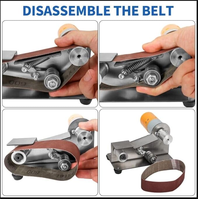 SI FANG 10Pcs Mini Electric Belt Sander Sanding Belts 13 x 1.2inch /330x30mm, Premium Knife Sharpening Aluminum Oxide Abrasive Sanding Belt for Woodworking, Metal Polishing (800 Grit)