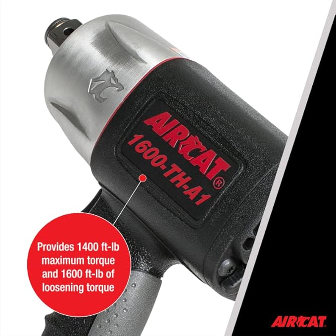 AIRCAT 1600-TH-A1: Composite Impact Wrench 1600 ft-lbs - 1-Inch