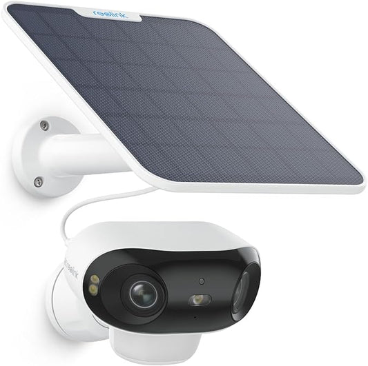 REOLINK Argus 4 Pro, 4K Solar Security Cameras Wireless Outdoor, 8MP for Home Security, ColorX Night Vision, 180° No Blindspots, 5G/2.4GHz WiFi 6, AI Detection, No Monthly Fee, Home Hub Compatible