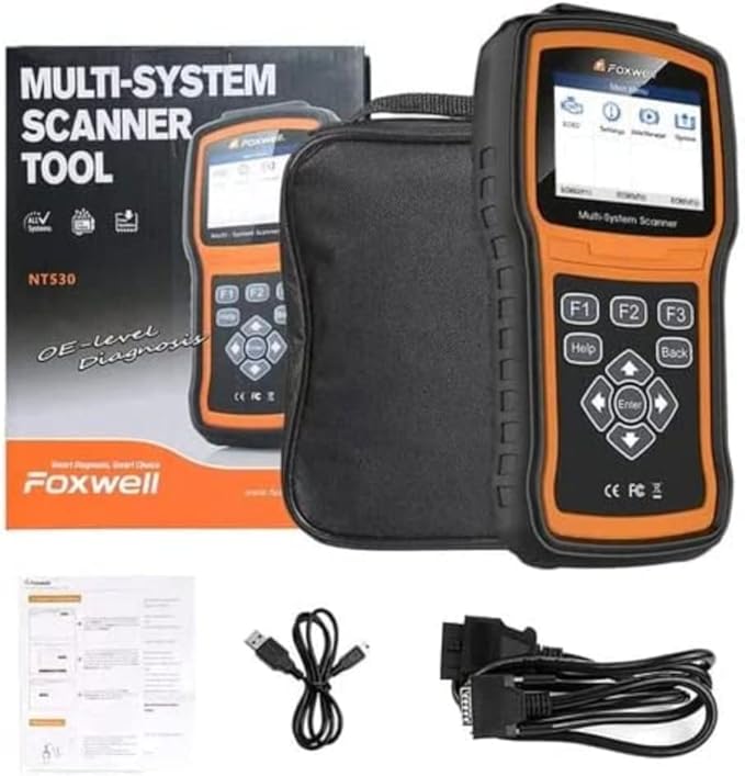 FOXWELL NT530 for Honda Acura - All Systems, All Maintenance Service - Bidirectional Diagnostic Scan Tool OBD2 Scanner Automotive Code Reader ABS Bleed SRS Airbag SAS TPMS TPS EPB Oil Reset CKP