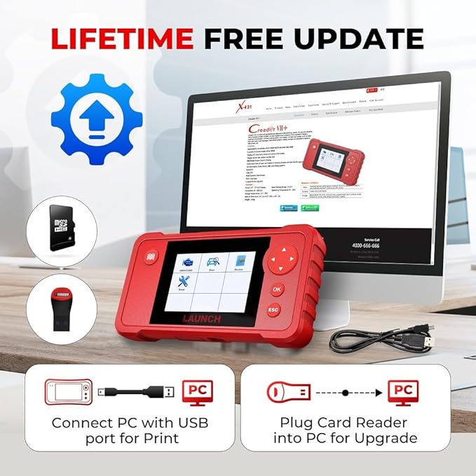LAUNCH Creader VII+ OBD2 Scanner ABS SRS Transmission and Engine Code Reader Diagnostic Scan Tool