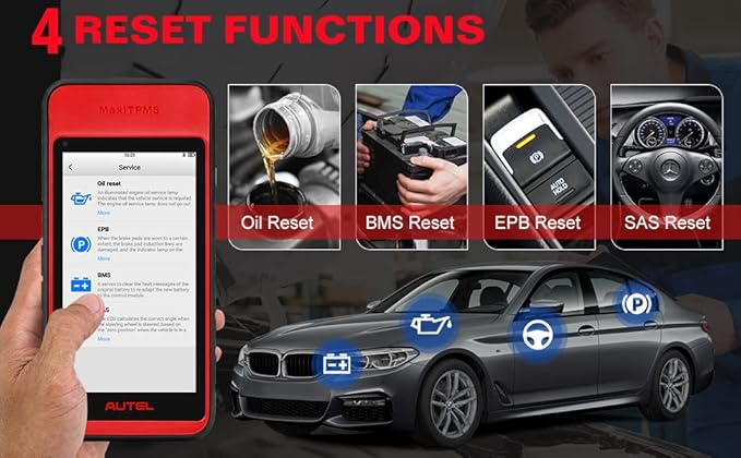 Autel MaxiTPMS ITS600 2025 Advanced TPMS Tablet Service Diagnostic Tool Wireless Android Bluetooth VCI VINscan Mx Sensor Programming OBD2 Relearn Special Functions(Oil Reset, BMS, SAS, EPB)