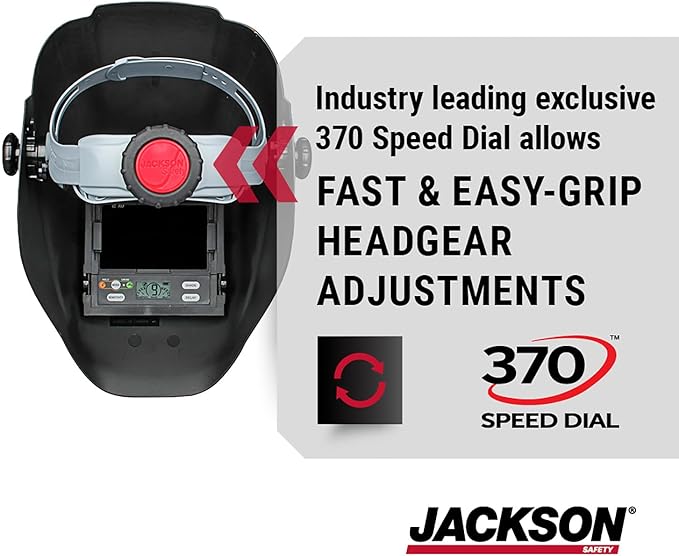Jackson Safety HLX 100 Welding Hood - Ultra Lightweight Auto Darkening Welding Helmet with Insight Digital Variable ADF - ANSI Z87.1