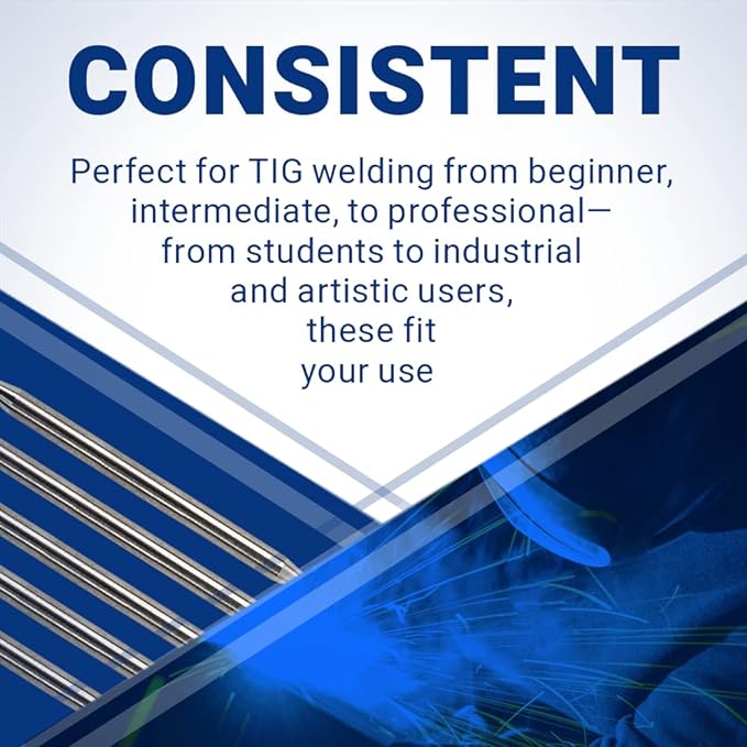 Midwest Tungsten Service TIG Welding Tungsten Electrodes 10-Pack (Grey - 2% Ceriated Tungsten (WC20/EWCe-2), 0.040")