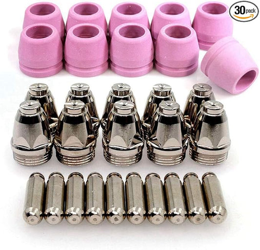 Plasma Consumables Kit for Primeweld CUT50 CUT50DP CT520 CT520DP Plasma Cutter AG-60 Torch (1.0mm .040'' Tip)
