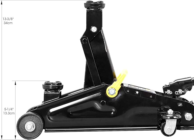 BIG RED AT82001BR Hydraulic Trolley Service/Floor Jack Combo with 2 Jack Stands, 2 Ton (4,000 lb), Black