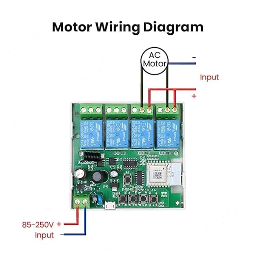 Zigbee 4CH AC85-250V USB5V Relay Smart Switch Module,Wireless APP Remote Control with Inching/Self-Lock/Interlock modle，Works with Tuya Zigbee Gateway，Alexa，Google Home (Required ZigBee Hub)