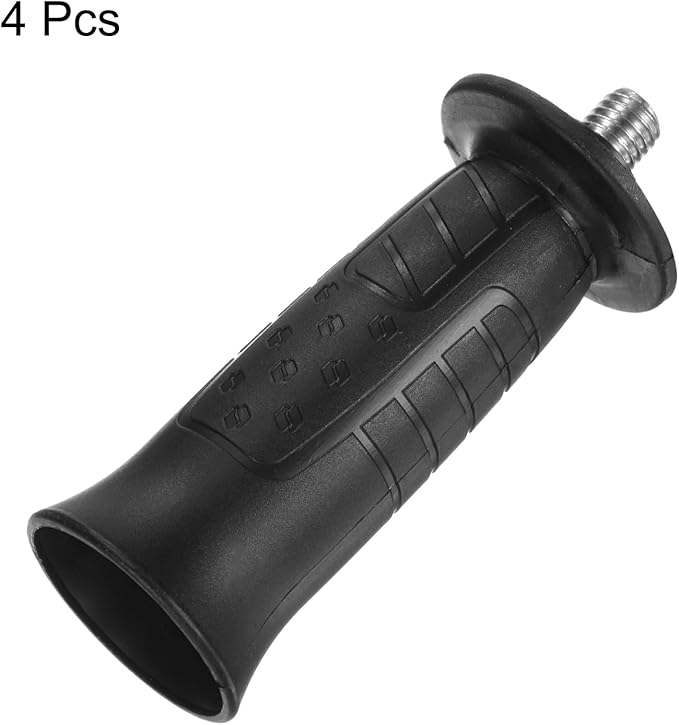 HARFINGTON 4pcs Angle Grinder Side Handle 10mm Thread 102mm Length Plastic Non-Slip Angle Grinder Handle Replacement Auxiliary Sander Handle Tool