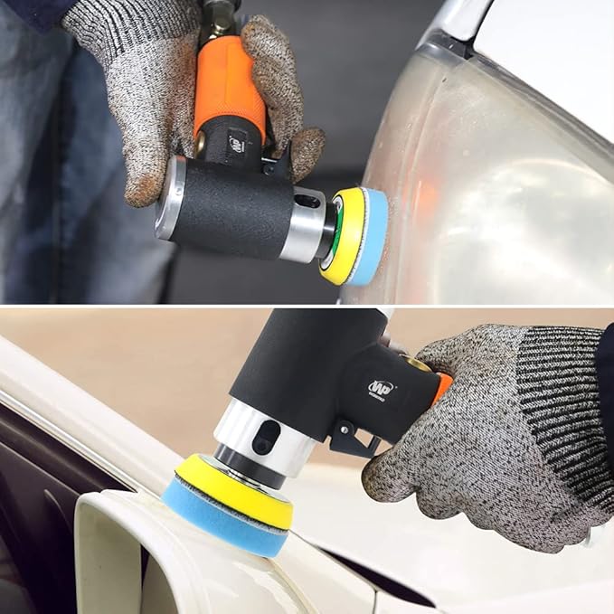 Mini Air Sander, Random Orbital Air Sander, Mini Pneumatic Sander for Auto Body Work