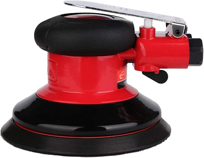 Ouya 5" Air Random Orbital Sander, Red Dual Action Pneumatic Orbit Polisher for Polishing Sanding Waxing