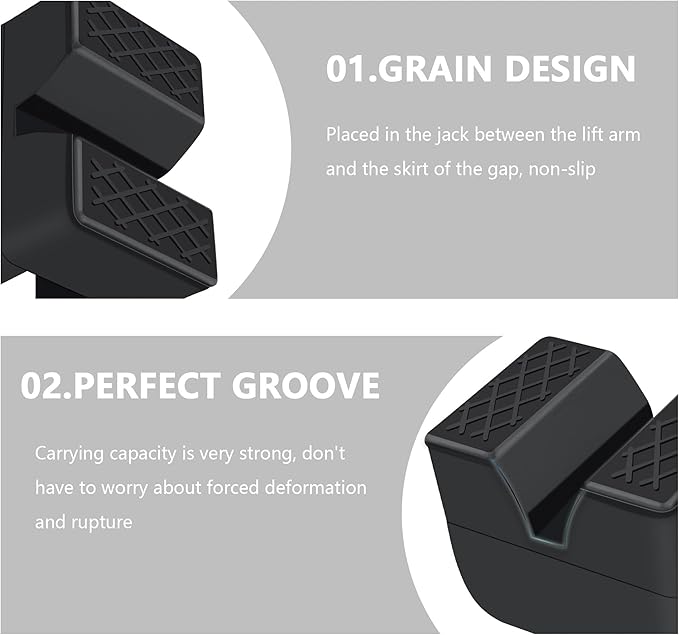 3 Ton Car Jack Stand Pads,Slotted Rubber Pinch Weld Jack Adapter for Protecting Car Chassis,Universal Car Accessories Car Jack Pad for Most Car,Truck,SUV,RV,Van (4PCS)
