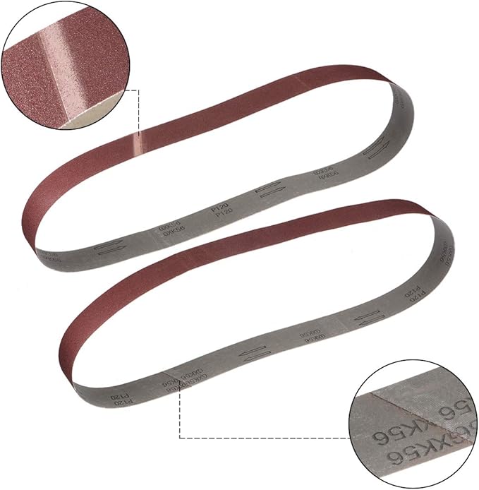 uxcell 2 x 48 Inch Sanding Belt 120 Grit Sand Belts for Belt Sander 3pcs