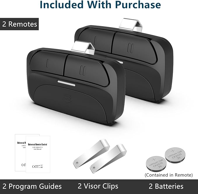 Garage Door Opener Remote Universal for Genie Linear Multicode Liftmaster Chamberlain Craftsman Intellicode Wayne Dalton Overhead Clicker G3T-R 3089 375UT 375lm G953EV-P2 893MAX