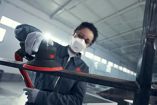 3M Random Orbital Sander, Xtract Pneumatic 88941, 5 in, with Central Vacuum Attachment, 3/32 in Orbit, Ergonomic and Lightweight ROS, .28 HP (209W) Motor