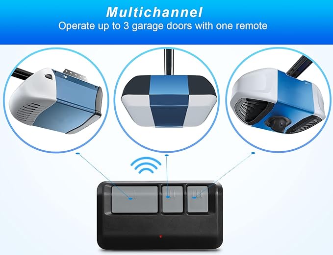 3 for Chamberlain LiftMaster Craftsman Garage Door Opener Remote 893LM 893MAX 971LM Universal with Extra Battery