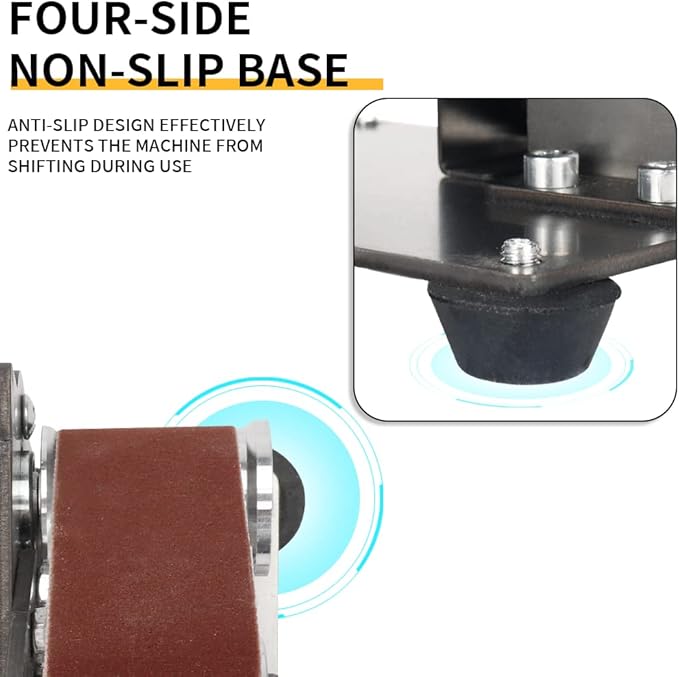 Mini Belt Sander-Electric Polishing Grinding Belt Machine 13 x 1.2inch Micro Knife Sharpener DIY Bench Sanding Machine with 10 Belts for Knife Making, Metal, Wood, Acrylic