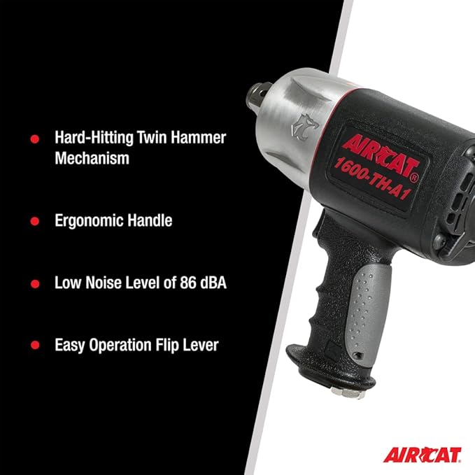 AIRCAT 1600-TH-A1: Composite Impact Wrench 1600 ft-lbs - 1-Inch