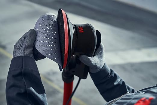 3M Random Orbital Sander, Xtract Pneumatic 88941, 5 in, with Central Vacuum Attachment, 3/32 in Orbit, Ergonomic and Lightweight ROS, .28 HP (209W) Motor