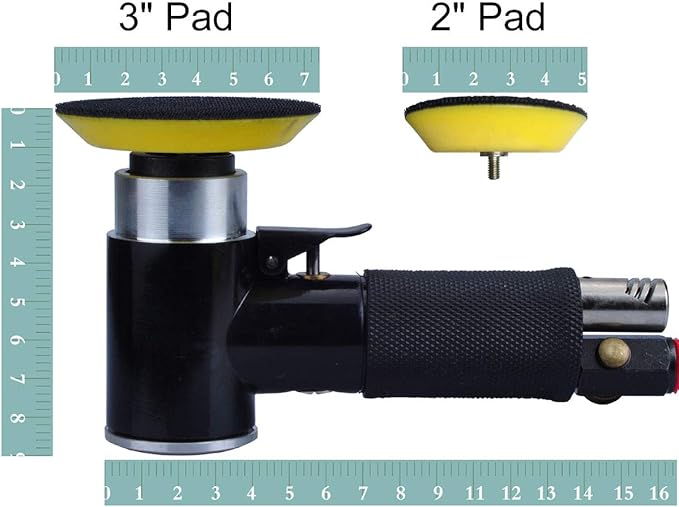 2" and 3" Random Orbital Air Sander, Pneumatic Sander for auto sanding tools, Dual Action Polisher, air angle sander, pneumatic angle sander