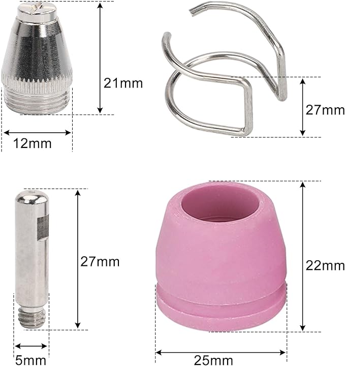 AG60P Plasma Cutter Consumables Cutting Torch Tip Nozzles Kit 50pcs For BTC500DP, BTC650DP