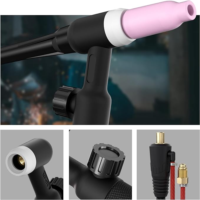 YESWELDER TIG Welding Torch WP-17V 13ft 150Amp Air Cooled Lift TIG Torch for YESWELDER MIG-205DS/MIG-250PRO Black Version MIG Welder/ARC-205DS Stick Welder