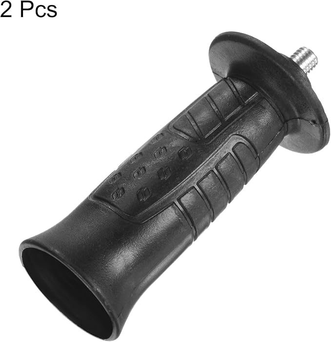 HARFINGTON 2pcs Angle Grinder Side Handle 8mm Thread 102mm Length Plastic Non-Slip Angle Grinder Handle Replacement Auxiliary Sander Handle Tool