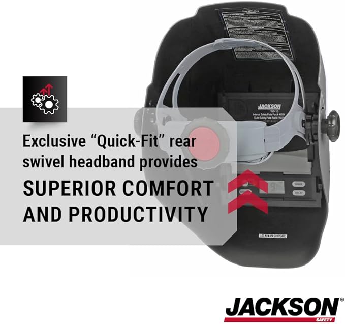 Jackson Safety HLX 100 Welding Hood - Ultra Lightweight Auto Darkening Welding Helmet with Insight Digital Variable ADF - ANSI Z87.1