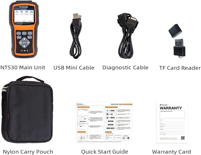 FOXWELL NT530 for Ford - All Systems, All Maintenance Service - Bidirectional Diagnostic Scan Tool OBD2 Scanner Automotive Code Reader ABS Bleed SRS Airbag SAS TPMS TPS EPB Oil Reset CKP