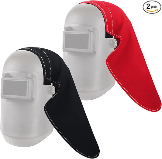 2 Pcs Welding Helmet Cover Welding Hood Welding Neck Protector Helmet Extended Cover Welding Head Cover Helmet Extended FR Cotton Headcover Compatible with Most Welding Helmets