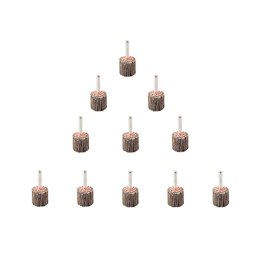 Abrasives Aluminum Oxide Shank Mounted Flap Wheels 40 Grit 1” x 1” x 1/4” Shank Mounted Sander for Deburring,Grinding, Sanding,Paint Removal - Polishing Wheel for Drill & Grinder (11pcs)
